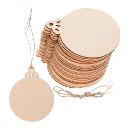 ULDIGI 20 Stück Teiliges Runde Holzscheiben mit Kurzen Juteschnüren Laternenform DIY Holzanhänger für Kreative Holzdeko Nachhaltige Wand und Hängedekoration für Basteln und ULDIGI 20 Stück Teiliges Runde Holzscheiben mit Kurzen Juteschnüren Laternenform DIY Holzanhänger für Kreative Holzdeko Nachhaltige Wand und Hängedekoration für Basteln und von ULDIGI