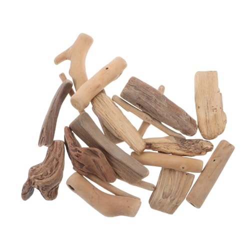 ULDIGI 20 Stück Teiliges natürliches Holzstücke für Aquarium Dekoration und DIY Bastelprojekte Kleine Schwemmholzstücke mit Individueller Maserung Rustikale Naturholz Deko für Hochzeit von ULDIGI