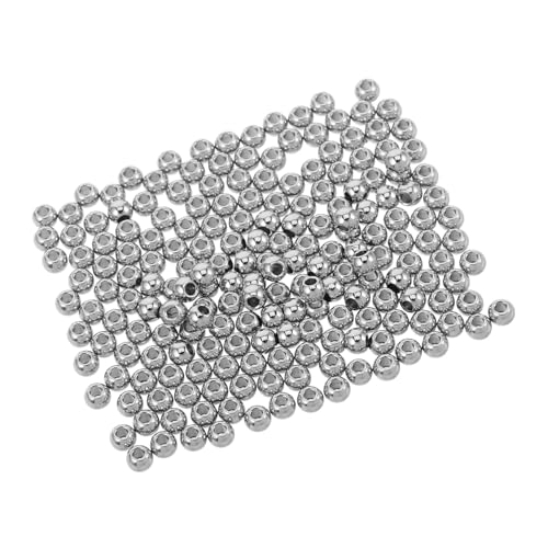 ULDIGI 200 Stück Edelstahl Spacer Perlen Glatt Runde Große Loch Schmuck Bastelperlen für DIY Armband Schmuckherstellung Langlebig Glänzend ULDIGI 200 Stück Edelstahl Spacer Perlen Glatt Runde Große Loch Schmuck Bastelperlen für DIY Armband Schmuckherstellung Langlebig Glänzend von ULDIGI
