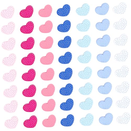 ULDIGI 200 Stück Herzförmige Holzperlen Bunte DIY Schmuck Perlen Für Armband Halskette Basteln Valentinstag Deko Zubehör von ULDIGI