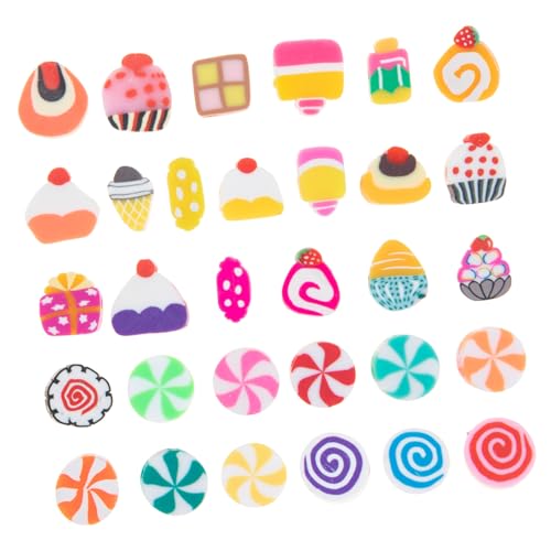 ULDIGI 200 Stück Polymer Clay Perlen Bunte Obst designs Mittlere für DIY Schmuckherstellung Armbänder Halsketten Handyanhänger Bastelzubehör Sicher und Vielseitig von ULDIGI