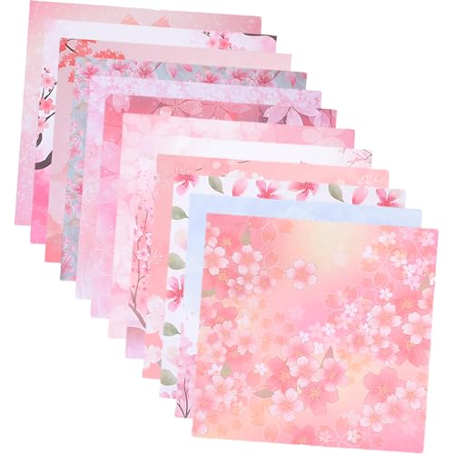 ULDIGI 200 Stück Teiliges Origami Papier Doppelseitig Bedrucktes Bastelpapier in Leuchtenden Farben Quadratische Faltpapiere für DIY Handwerk Scrapbooking Papierkunst und Bastelprojekte von ULDIGI