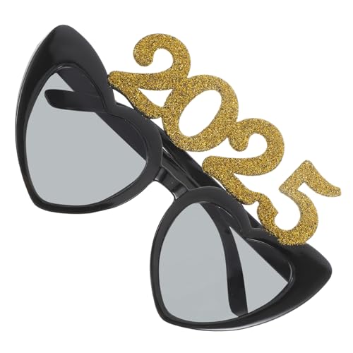 ULDIGI 2025 Digitale Liebesbrille Silvester Brille Silvester-party- Partygeschenke Für Das Neue Jahr Kostümzubehör Für Das Neue Jahr Herz Geformt Dekoration Stk Golden von ULDIGI
