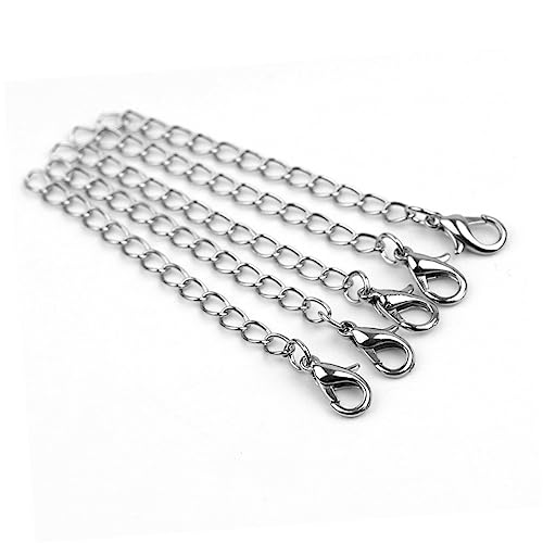 ULDIGI 20Stücke Halskette Verlängerungskette Silber Kettenverlängerer mit Verschluss für DIY Schmuckherstellung und Anpassungen Armbändern von ULDIGI