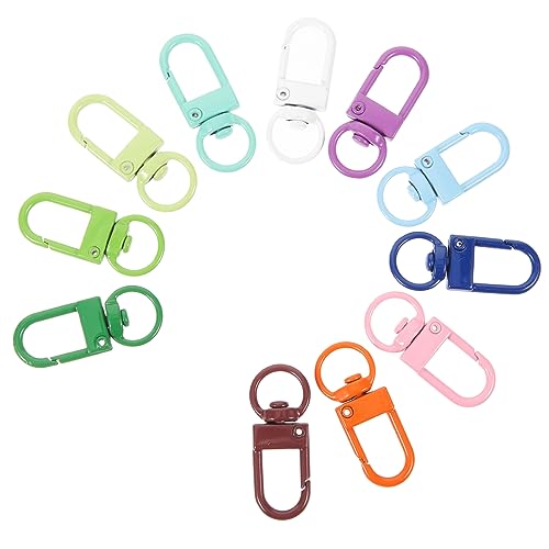 ULDIGI 20Stücke Rotierbare Schnallenringe Multifunktionale Schlüsselschnallen für Taschen Rucksäcke und DIY Handwerk Karabiner für Projekte und Zubehör von ULDIGI