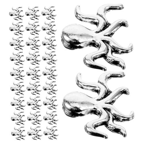 ULDIGI 20 Stück Oktopus-Perlen Schmuck-Charms Charm-Set zum Selbermachen von Schmuck für Halsketten Armbänder -Zubehör von ULDIGI