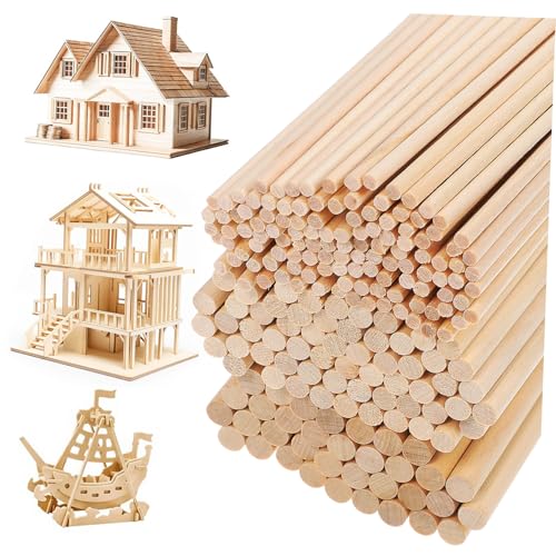 ULDIGI 215 Stk. Teiliges Holz-dübel Buchenholz Runde Bastelstäbe Glatte Oberfläche Vielseitig für DIY Modellbau und Handwerksprojekte ULDIGI 215 Stk. Teiliges Holz-dübel Buchenholz Runde Bastelstäbe Glatte Oberfläche Vielseitig für DIY Modellbau und Handwerksprojekte von ULDIGI