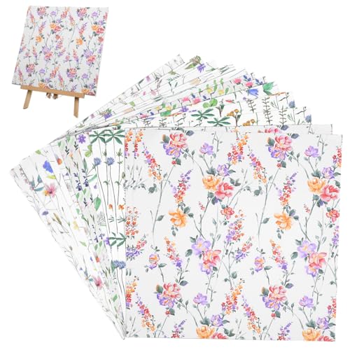 ULDIGI 24 Blatt Scrapbook Papier mit Blumenmuster Dekoratives Bastelpapier für Journaling Kartenherstellung und Scrapbooking Vielfältige Blumenmuster Langlebig und Farbintensiv für ULDIGI 24 Blatt Scrapbook Papier mit Blumenmuster Dekoratives Bastelpapier für Journaling Kartenherstellung und Scrapbooking Vielfältige Blumenmuster Langlebig und Farbintensiv für von ULDIGI