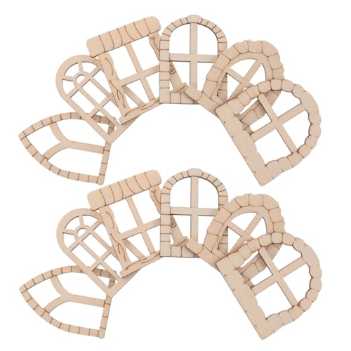 ULDIGI 25 Stück Teiliges Set Unvollendete Miniatur-holzfenster und Türen für DIY Puppenhaus Robustes Naturholz für Kreative Garten Außendekoration Vielseitig für Terrasse Balkon und ULDIGI 25 Stück Teiliges Set Unvollendete Miniatur-holzfenster und Türen für DIY Puppenhaus Robustes Naturholz für Kreative Garten Außendekoration Vielseitig für Terrasse Balkon und von ULDIGI