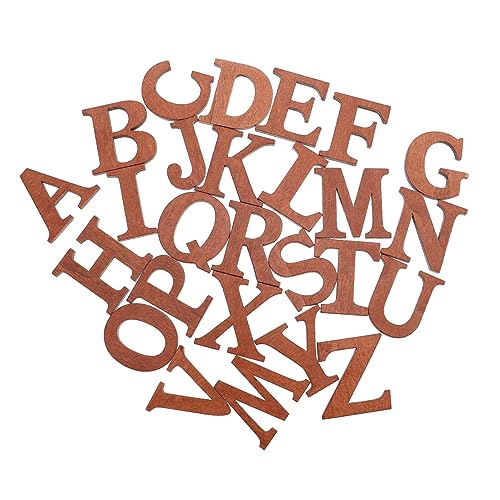 ULDIGI 26Stücke Holzbuchstaben für DIY Dekoration Alphabet Holzspäne für Scrapbooking und Bastelprojekte Langlebig und Sicher Feste und Anlässe von ULDIGI