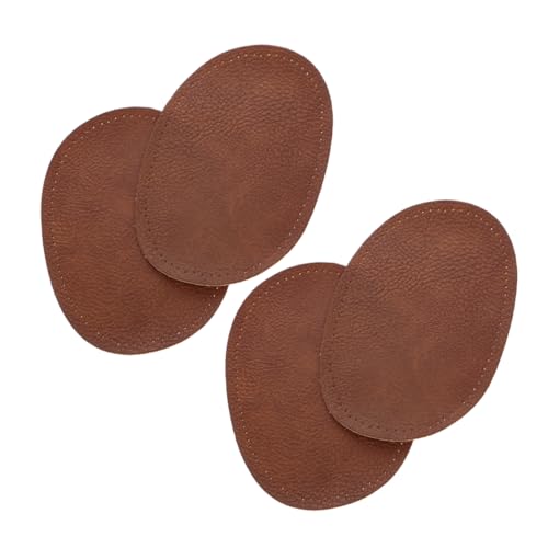 ULDIGI 2Paare Ovale Ellenbogenflicken PU Vorgestanzte Nadellöcher für Einfache Anbringung für Hosen Pullover und DIY Kleidungsreparaturen Bequemer Schutz und Glatte von ULDIGI