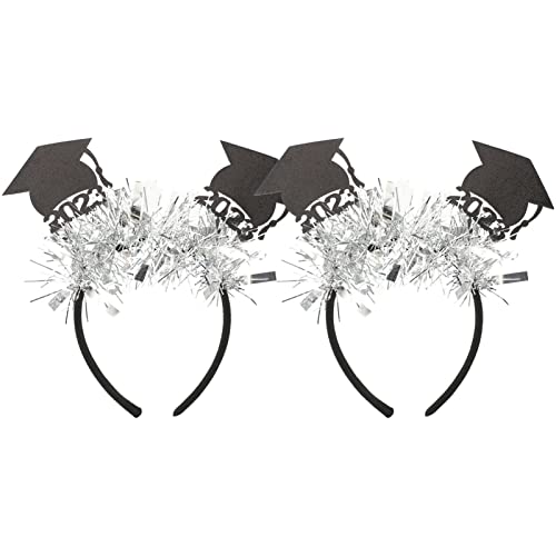 ULDIGI 2st Stirnband Für Die Abschlusssaison Abschlussfeier Dekorationen 2023 Abschlusskappeneinsatz Mini Bachelor Cap Stirnbänder Latte-kunst Europäisch Und Amerikanisch Absolvent von ULDIGI