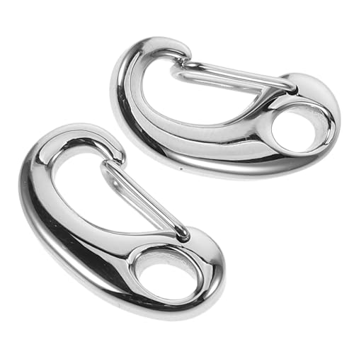 ULDIGI 2Stücke Karabinerhaken Doppelter Clip für Hundeleinen Schmuck und DIY Projekte Langlebig Polierte Oberfläche für Eleganten Look Vielseitig Einsetzbar von ULDIGI