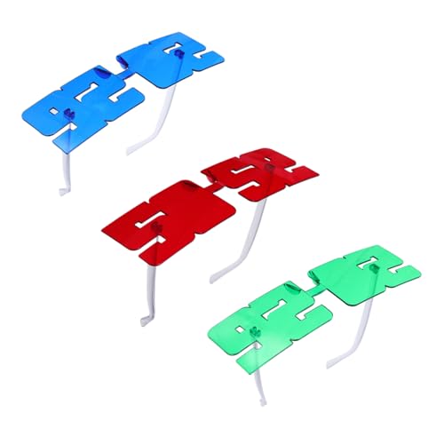 ULDIGI 3 Stück Partybrillen aus Transparentem Pc Material Auffälliges Design Leicht und Komfortabel Stylische für Silvester Karneval und Feierlichkeiten ULDIGI 3 Stück Partybrillen aus Transparentem Pc Material Auffälliges Design Leicht und Komfortabel Stylische für Silvester Karneval und Feierlichkeiten von ULDIGI
