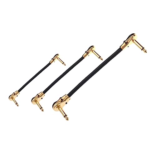 ULDIGI 3 Stück Teiliges Bass Effector Kabel Klinke Flachstecker Winkel Langlebige Verschleißfeste Audio Verbindungskabel für Gitarre Bass Effektgeräte ULDIGI 3 Stück Teiliges Bass Effector Kabel Klinke Flachstecker Winkel Langlebige Verschleißfeste Audio Verbindungskabel für Gitarre Bass Effektgeräte von ULDIGI