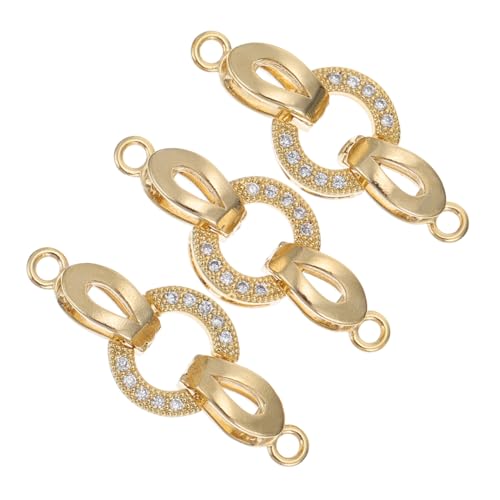 ULDIGI 3 Stück Teiliges DIY Schmuckverschluss Kupferfarbenem Vergoldetem Zirkonia karabiner für Handgefertigte Halsketten und Armbänder Langlebig Glänzend Vielseitig für ULDIGI 3 Stück Teiliges DIY Schmuckverschluss Kupferfarbenem Vergoldetem Zirkonia karabiner für Handgefertigte Halsketten und Armbänder Langlebig Glänzend Vielseitig für von ULDIGI