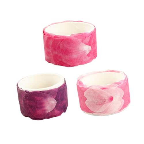 ULDIGI 3 Stück Teiliges Petal Washi Tape Selbstklebend mit Blütenblatt aufklebern für Scrapbooking DIY Dekoratives Klebeband in Weinrot Rosa und Lila für Tagebuch Planer und ULDIGI 3 Stück Teiliges Petal Washi Tape Selbstklebend mit Blütenblatt aufklebern für Scrapbooking DIY Dekoratives Klebeband in Weinrot Rosa und Lila für Tagebuch Planer und von ULDIGI