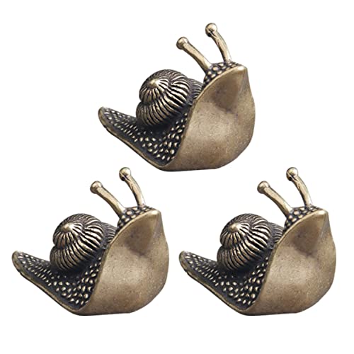 ULDIGI 3 Stück Teiliges Schneckenornament aus Messing Bürodekoration Feines Desktop Accessoire für Teeliebhaber und Moderne Heimdekoration ULDIGI 3 Stück Teiliges Schneckenornament aus Messing Bürodekoration Feines Desktop Accessoire für Teeliebhaber und Moderne Heimdekoration von ULDIGI