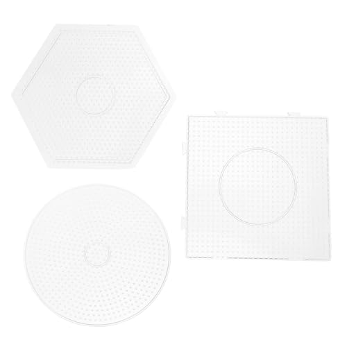 ULDIGI 3 Stück Teiliges Set Bügelperlen Vorlagen Klare Kunststoff Steckplatten für DIY Bastelwerkzeug Kreativität und Hand Augen Koordination ULDIGI 3 Stück Teiliges Set Bügelperlen Vorlagen Klare Kunststoff Steckplatten für DIY Bastelwerkzeug Kreativität und Hand Augen Koordination von ULDIGI