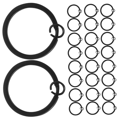 ULDIGI 30 Stück Flache Metall-schlüsselringe Runde Schlüsselanhänger mit Teilbarem Design Leicht Robust Für DIY Basteln Auto Büro Schlüsselanhänger Haustiermarken Lanyards von ULDIGI