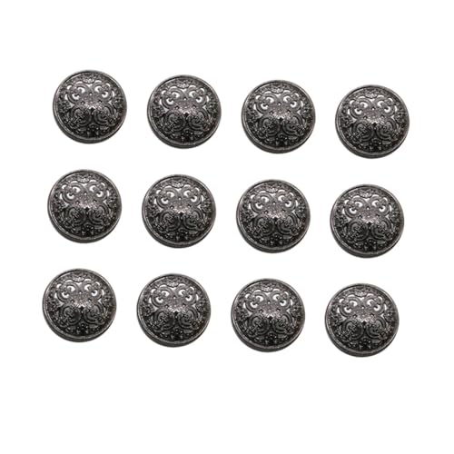 ULDIGI 30 Stück Metallknöpfe mit Hohldesign Robuste Vintage Knöpfe zum Annähen als Mantelknopf für DIY Nähprojekte Schwarz Vielseitig für Jacken Mäntel Pullover und Accessoires ULDIGI 30 Stück Metallknöpfe mit Hohldesign Robuste Vintage Knöpfe zum Annähen als Mantelknopf für DIY Nähprojekte Schwarz Vielseitig für Jacken Mäntel Pullover und Accessoires von ULDIGI