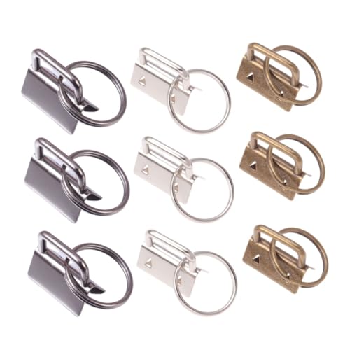 ULDIGI 30 Stück Teiliges DIY Schlüsselband Metall Klemmschließe mit Schlüsselring in Nickel Gunmetal und Bronze Robustes Armband Zubehör für Lanyards Stoffbänder Schlüsselanhänger von ULDIGI
