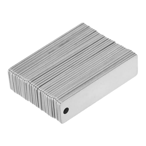 ULDIGI 30 Stück Teiliges Edelstahl Rechteckiges Blanko Metallplättchen Rostfreie Gravur-rohlinge für Schmuckherstellung Erkennungsmarken Geschenkanhänger Outdoor Produktetiketten ULDIGI 30 Stück Teiliges Edelstahl Rechteckiges Blanko Metallplättchen Rostfreie Gravur-rohlinge für Schmuckherstellung Erkennungsmarken Geschenkanhänger Outdoor Produktetiketten von ULDIGI