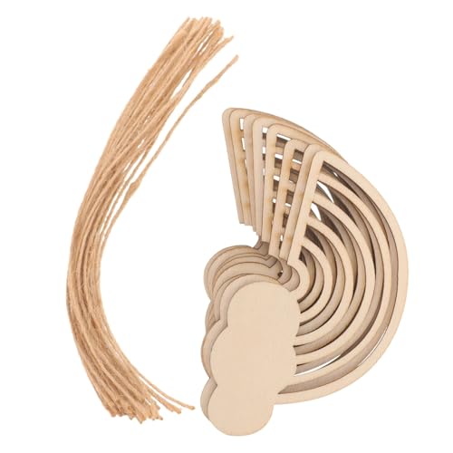ULDIGI 30 Stück Teiliges Holzregenbogen Unvollendete Runde Holzscheiben für DIY Holzhandwerk Glatte Kanten Langlebige Holzstücke Geeignet für Dekoration von ULDIGI