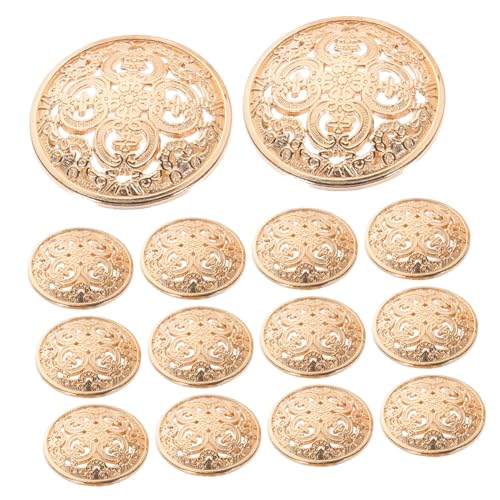 ULDIGI 30 Stück Teiliges Metallknöpfe mit Hohldesign Goldfarbene Langlebige Knöpfe für Damenblazer Wollmäntel Strickjacken Knöpfe für Jacken und Diy-bekleidung ULDIGI 30 Stück Teiliges Metallknöpfe mit Hohldesign Goldfarbene Langlebige Knöpfe für Damenblazer Wollmäntel Strickjacken Knöpfe für Jacken und Diy-bekleidung von ULDIGI