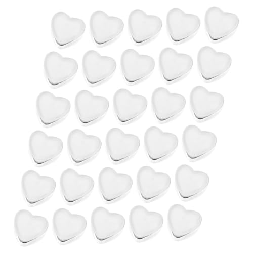 ULDIGI 30 Stück Teiliges Silikon Ohrring Stopper Herzform Weißgold Weiche Sichere Ohrstecker Verschlüsse für Damen Komfortabel Vielseitig für Alltag Besondere Anlässe und von ULDIGI