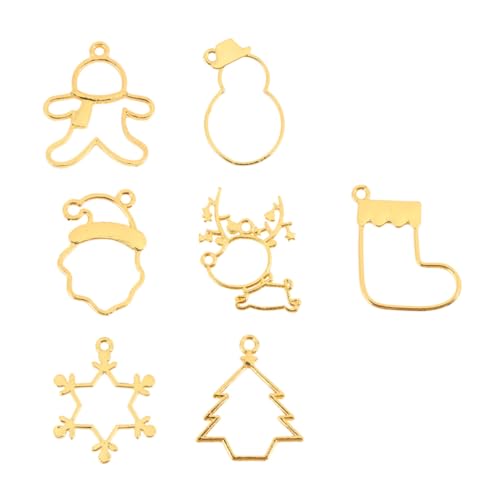 ULDIGI 35 Stück Teiliges DIY Schmuckherstellungsset mit Zinklegierung Handliche Weihnachtsmotive Langlebige Metallrahmenformen für Kreative Schmuck und Bastelprojekte Goldenes Finish ULDIGI 35 Stück Teiliges DIY Schmuckherstellungsset mit Zinklegierung Handliche Weihnachtsmotive Langlebige Metallrahmenformen für Kreative Schmuck und Bastelprojekte Goldenes Finish von ULDIGI