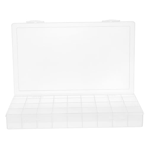 ULDIGI 36Gitter Klarer Aufbewahrungsbehälter Fächer Organizer Box Langlebige Box für Schmuck Perlen und Kleinteile Transparente Aufbewahrungslösung für Bastelprojekte von ULDIGI