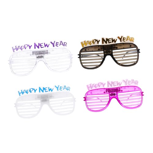ULDIGI 4 Stück LED Partybrillen Neujahrsfeier Lustige Leuchtende Brillen Foto Requisiten Unisex Komfortabel Leicht für Silvester Karneval Fasching Zufällige Farbe ULDIGI 4 Stück LED Partybrillen Neujahrsfeier Lustige Leuchtende Brillen Foto Requisiten Unisex Komfortabel Leicht für Silvester Karneval Fasching Zufällige Farbe von ULDIGI