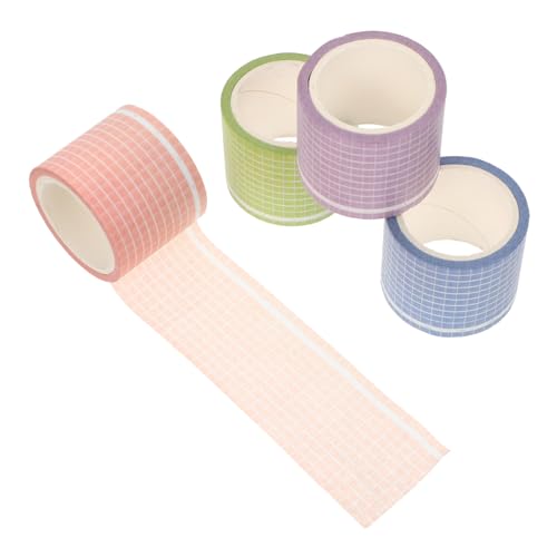 ULDIGI 4 Stück Teiliges Washi Tape Quadratisch Dekoratives Klebeband DIY Scrapbook Materialien Handliches Leichtes Washi Klebestreifen für Tagebuch Geschenkverpackung und Zufällige Farbe von ULDIGI