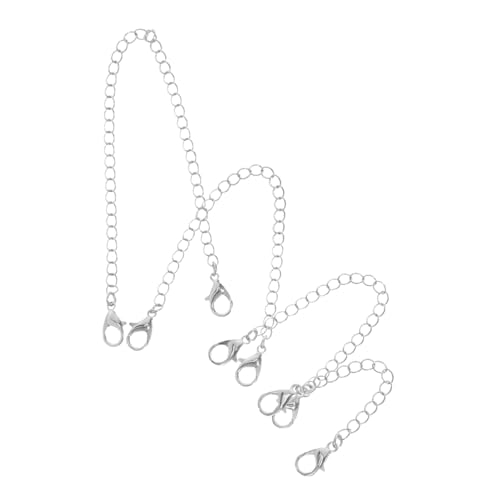 ULDIGI 4 Stücke Teiliges Edelstahl Verlängerungsketten Beidseitigem Karabinerverschluss für DIY Schmuckherstellung von Halsketten und Armbändern ULDIGI 4 Stücke Teiliges Edelstahl Verlängerungsketten Beidseitigem Karabinerverschluss für DIY Schmuckherstellung von Halsketten und Armbändern von ULDIGI