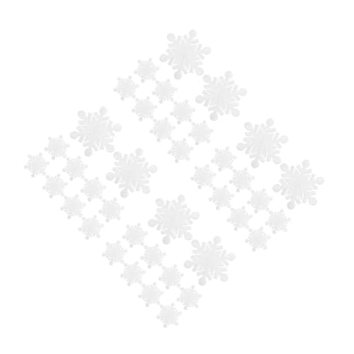 ULDIGI 40 Stk Schneetuchaufkleber Selber Machen Diy Patches Für Kleidung Schneeflocken-applikationen Schneeflocken-patches Zum Aufnähen Schneemann-patches Flicken Für Kleidung Jacken Weiß von ULDIGI