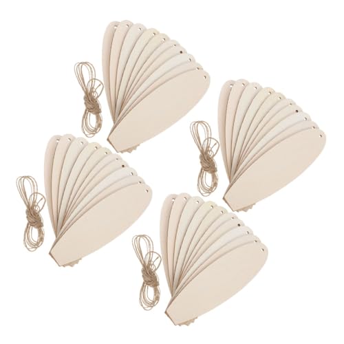 ULDIGI 40 Stück Handgefertigte Holzchip -dekoration Sommerhandwerk Für Holzformen Zum Bemalen Unfertiger Surfbrettholzausschnitt Sommerwandausschnitte Surfenschmuck Holzspäne Beige von ULDIGI