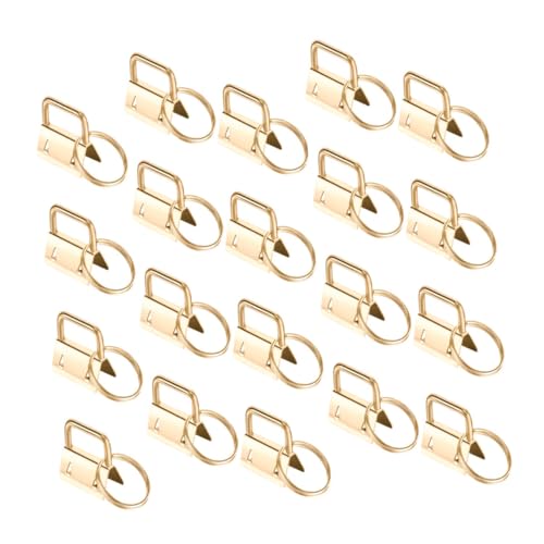 ULDIGI 40 Stück Schlüsselanhänger Endkappen aus DIY Gurtband Clips Handgefertigte Verschlüsse für Taschen Armbänder und Schmuckherstellung Hellgoldfarben Langlebig und Vielseitig ULDIGI 40 Stück Schlüsselanhänger Endkappen aus DIY Gurtband Clips Handgefertigte Verschlüsse für Taschen Armbänder und Schmuckherstellung Hellgoldfarben Langlebig und Vielseitig von ULDIGI