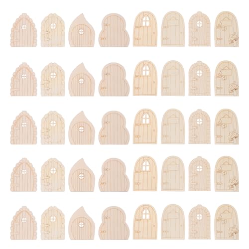 ULDIGI 40 Stück Teiliges Holz Blanken Mini-feentüren Naturbelassen und Unbemalt Vielseitig für Garten Baum Innen Außenbereich DIY Bastelset für Wohn Partydeko ULDIGI 40 Stück Teiliges Holz Blanken Mini-feentüren Naturbelassen und Unbemalt Vielseitig für Garten Baum Innen Außenbereich DIY Bastelset für Wohn Partydeko von ULDIGI