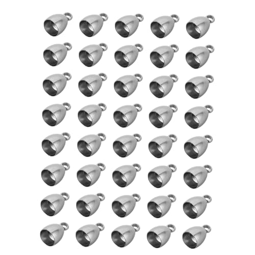 ULDIGI 40 Stück Teiliges Ovalförmige Kordelenden für Armbänder und Halsketten Knotenschutz Metallhülsen für DIY Schmuckherstellung Langlebige Schmuckzubehör ULDIGI 40 Stück Teiliges Ovalförmige Kordelenden für Armbänder und Halsketten Knotenschutz Metallhülsen für DIY Schmuckherstellung Langlebige Schmuckzubehör von ULDIGI