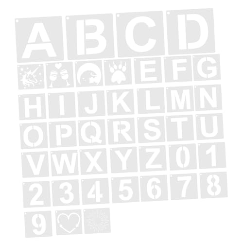 ULDIGI 42 Stück Teiliges DIY Malvorlagen mit Buchstaben und Zahlen Schablonen Wiederverwendbar für Wanddekoration Scrapbooking und Bastelprojekte Sichere Flexible Kunststoffvorlagen ULDIGI 42 Stück Teiliges DIY Malvorlagen mit Buchstaben und Zahlen Schablonen Wiederverwendbar für Wanddekoration Scrapbooking und Bastelprojekte Sichere Flexible Kunststoffvorlagen von ULDIGI