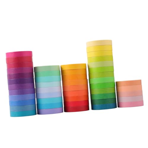 ULDIGI 48 Rollen Washi Tape Regenbogenfarben Klebeband Selbstklebendes DIY Scrapbook Papierband für Planer Tagebuch Basteln Langlebig Leicht Abreißbar Vielseitig Einsetzbar ULDIGI 48 Rollen Washi Tape Regenbogenfarben Klebeband Selbstklebendes DIY Scrapbook Papierband für Planer Tagebuch Basteln Langlebig Leicht Abreißbar Vielseitig Einsetzbar von ULDIGI