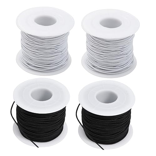 ULDIGI 4Rollen Elastisches Schmuckseil Dehnungsschnur für Armbänder und Schmuckprojekte für Handwerk und Dekoration von ULDIGI