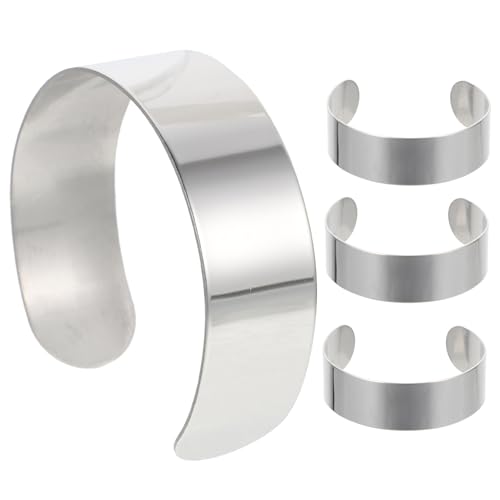ULDIGI 4Stücke Teiliges DIY Armband Innere Kerne für Lederarmreifen Langlebig und Leicht für Schmuckgestaltung und Bastelprojekte von ULDIGI