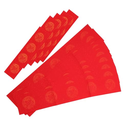 ULDIGI 5 Sätze Chinesisches Kalligraphie-rotpapier für Frühlingsfest Dekorative Leere Malrolle Handschriftliches Schreibpapier Traditionelles Xuan-papier pro Packung von ULDIGI