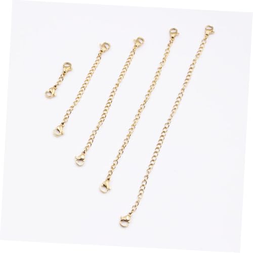 ULDIGI 5 Stück Teiliges Edelstahl Kettenverlängerung mit Beidseitigem Karabinerverschluss Verschiedene Längen Robustes Schmuckzubehör für DIY Halsketten und Armbänder ULDIGI 5 Stück Teiliges Edelstahl Kettenverlängerung mit Beidseitigem Karabinerverschluss Verschiedene Längen Robustes Schmuckzubehör für DIY Halsketten und Armbänder von ULDIGI