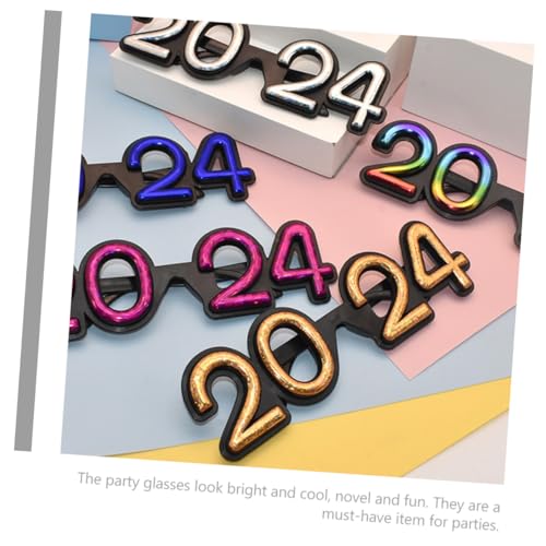 ULDIGI 5 Stück Teiliges Partybrillen aus Stabilem Bunte Year Party Brillen Leichte Eyeglasses für Silvester Festival und Geburtstagsfeiern von ULDIGI
