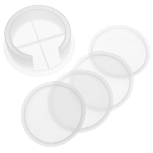 ULDIGI 5 Stück Teiliges Silikon untersetzer formset für Epoxidharz Runde Molds mit Aufbewahrungsplatte und Coaster formen für DIY Bastelprojekte Kreative Resin untersetzer ULDIGI 5 Stück Teiliges Silikon untersetzer formset für Epoxidharz Runde Molds mit Aufbewahrungsplatte und Coaster formen für DIY Bastelprojekte Kreative Resin untersetzer von ULDIGI