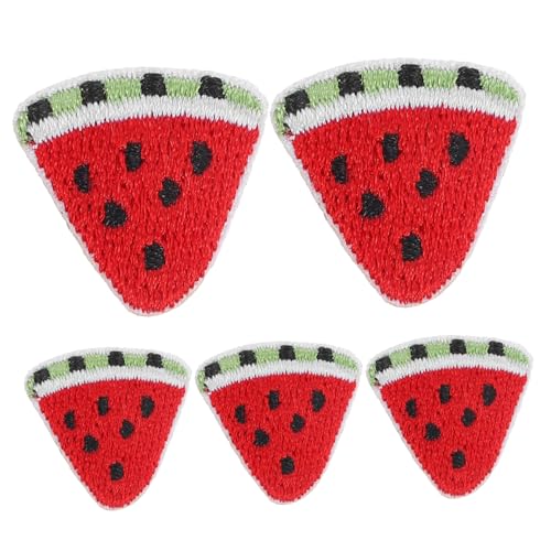ULDIGI 5 Stück Teiliges Wassermelonen Stickerei Patches Lustige Bügelbilder für Kleidung Diy Dekoration Waschbar und Einfach Anzubringen für Taschen Shirts und Hüte von ULDIGI
