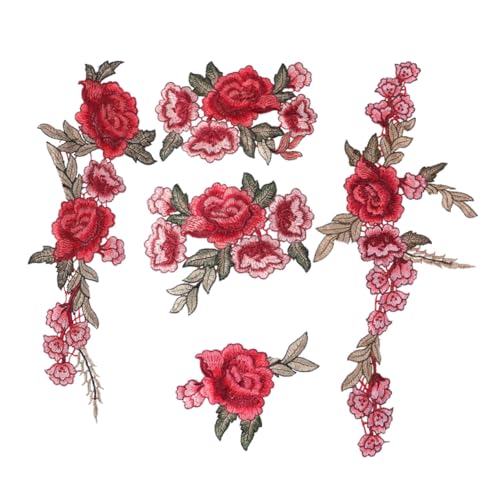 ULDIGI 5 Stück Wasserlösliche Bestickte Blumen Aufnäher Hochwertige DIY Stickapplikationen in Rot zum Aufnähen Jacken Jeans Rucksäcke Einfache Verwendung Langlebig und Dekorativ ULDIGI 5 Stück Wasserlösliche Bestickte Blumen Aufnäher Hochwertige DIY Stickapplikationen in Rot zum Aufnähen Jacken Jeans Rucksäcke Einfache Verwendung Langlebig und Dekorativ von ULDIGI